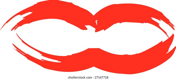 Vector lips illustration with a clean white background
