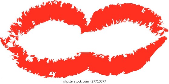 Vector lips illustration with a clean white background