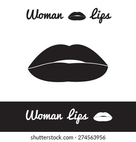 Vector lips logo or icon in eps