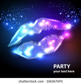 vector lips for your poster