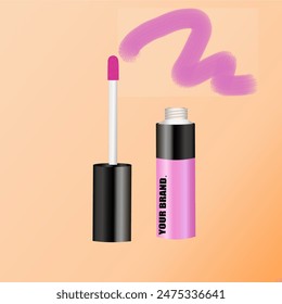 Vector of lipstic brand cosmetics for woman beauty its could be edited easyly, and good for brand to make new model of mock up and can be use for marketing and business cosmetics.