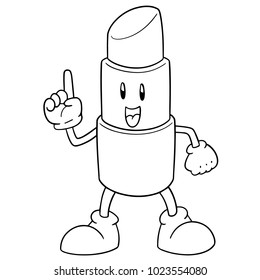vector of lipstick cartoon