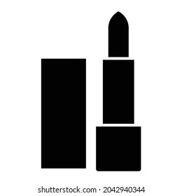 Vector Lipstick Glyph Icon Design
