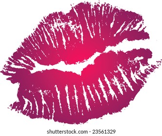 vector lipstick kiss