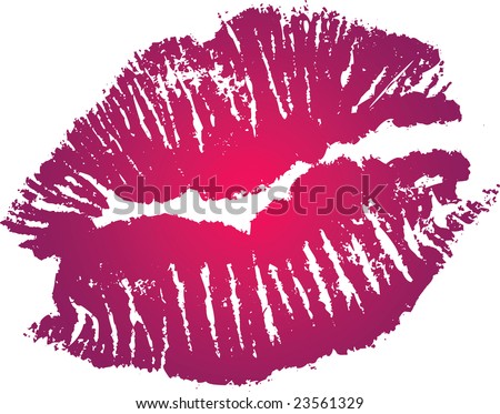 vector lipstick kiss