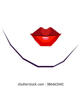 vector, lipstick, red, lips, mouth, female, makeup
