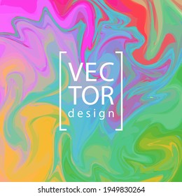 Vector liquid abstract marble painting background. Colorful fluid backdrop. EPS 10.
