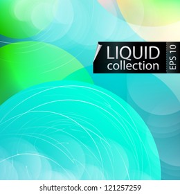Vector liquid collection template for business presentation