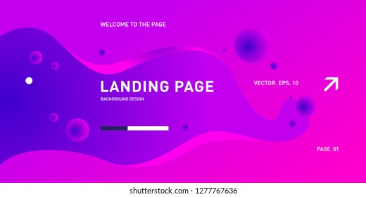 Vector liquid colorful background for landing page and presentation template