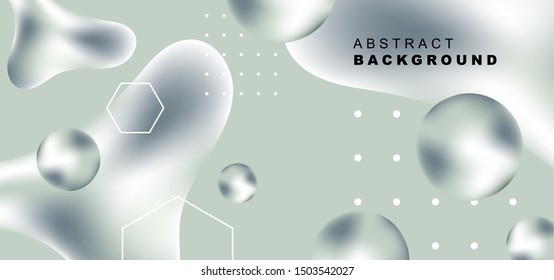 Vector liquid effect background for banner and card. Trendy fluid illustration
