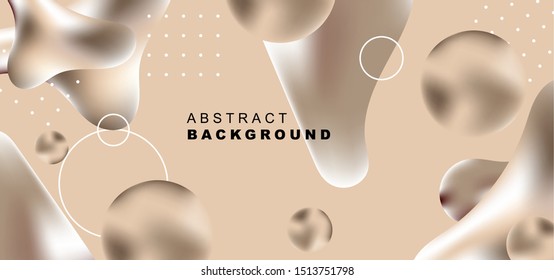 Vector liquid effect background for banner and card. Trendy fluid illustration