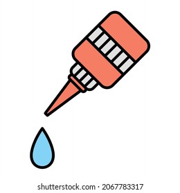 Diseño del icono de contorno relleno de la barra líquida del vector
