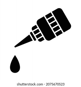 Vector Liquid Glue Glyph Icon Design
