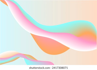 Formas líquidas vectoriales y gradientes holográficos. Paneles de fondo abstractos