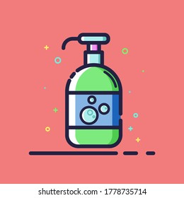 vector del frasco de jabón líquido. ilustración de la botella de jabón líquido.