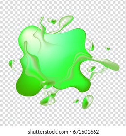 Vector liquid splash template green