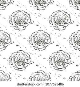 Vector lisianthus flowers and leaves