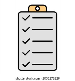Vector List Filled Outline Icon Design
