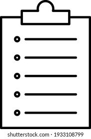 Vector List Outline Icon Design

