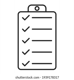 Vector List Outline Icon Design
