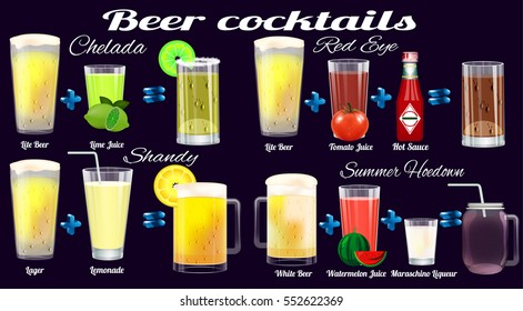 Vector lite beer cocktails recipes