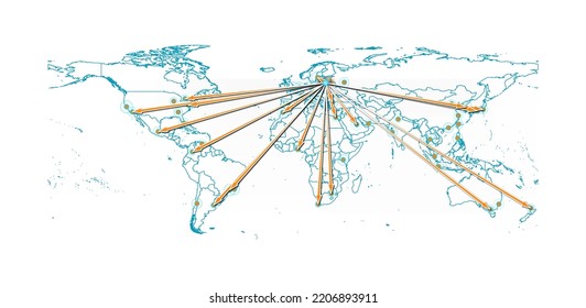 Vector Lithuania concept map, export concept map for Lithuania on white background suitable for export concepts. File is suitable for digital editing and size prints of all sizes.