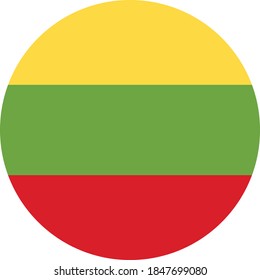 Vector - lithuania Flag Button Icon