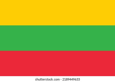 Indicador vector Lituania, ilustración de la bandera de Lituania, imagen de la bandera de Lituania, imagen de la bandera de Lituania.