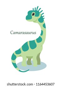 vector litlle dinosaur camarasaurus