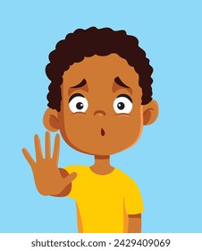 
Vector Little Boy of African Ethnicity Making Stop Gesture
Unhappy toddler in need for boundaries and personal space
