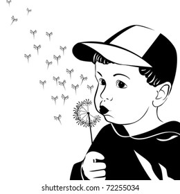 Download Children Blowing Dandelions Stock Illustrations Images Vectors Shutterstock