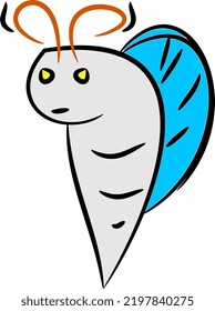 pequeña mariposa vectorial con estilo simple dibujado a mano