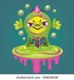 vector little cartoon virus