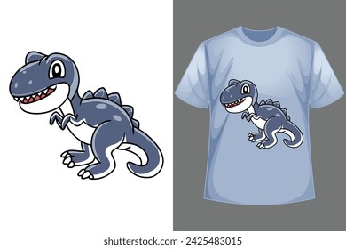 vector little cute spinosaurus dinosaur cartoon character svg