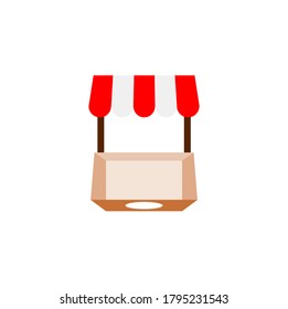 Vector Little Shop With Box On White