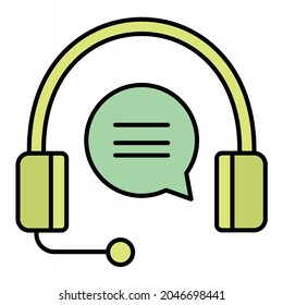 VektorLive-Chat mit ausgefülltem Outline-Symboldesign
