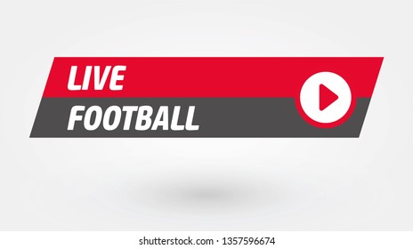Vector Live Stream, Live Icon Flat Style with Play Button Isolated on Transparent Background for Blog, Player, Broadcast, Website, Online Radio, Media Labels, Logo. Live Stream Banner. - Vector