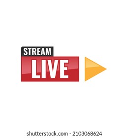 Vector live stream logo desin image. Live HD video streaming icon bars design vector template