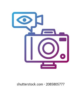 Vector live streaming gradient icon, sell and shop online related 64x64 Pixel, white background