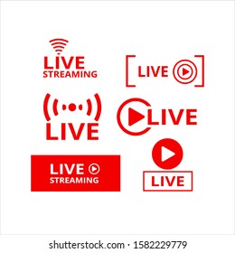 vector live video streaming logo. live video broadcast logo