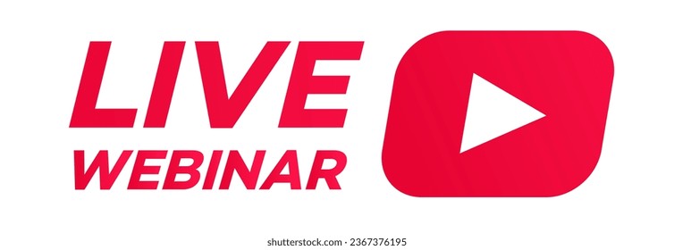 Vector live webinar icon flat style isolated