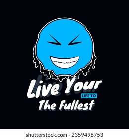 Vector live your the fullest, simple slogan streetwear design