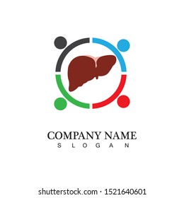vector liver icon flat logo,human disease health design,liver anatomy medical health.