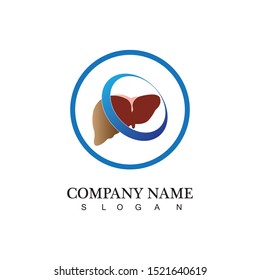 vector liver icon flat logo,human disease health design,liver anatomy medical health.