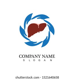 vector liver icon flat logo,human disease health design,liver anatomy medical health.