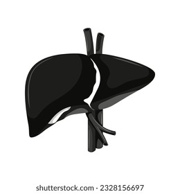 Vector liver icon. Illustration for World Hepatitis Day and liver health themed designs. Liver disease, cancer and cirrhosis disease.