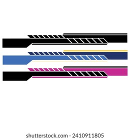 Vektorkleber-Design zum Umwickeln eines Rennwagens