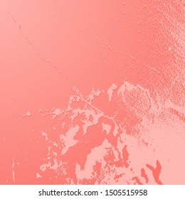 vector living coral colored rough effect grunge scratch rough surface texture abstract modern art decoration artistic background 
