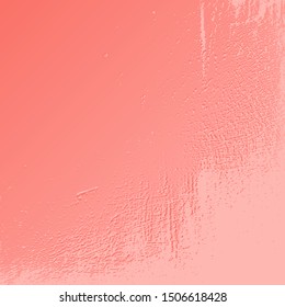 vector living coral colored rough effect grunge scratch rough surface texture abstract modern art decoration artistic background 

