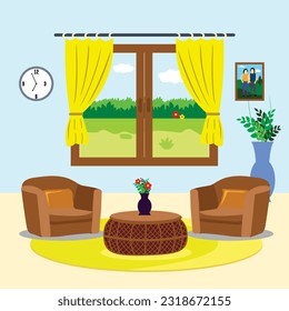 Vector living room 2 illustration By Lodod